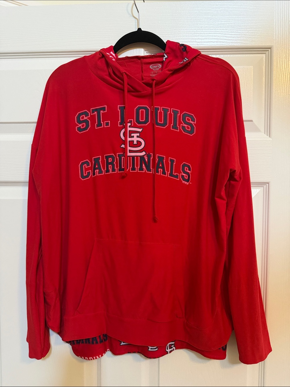 St. Louis Cardinals Large Lightweight Red Hoodie Sweatshirt - MLB Team Pullover